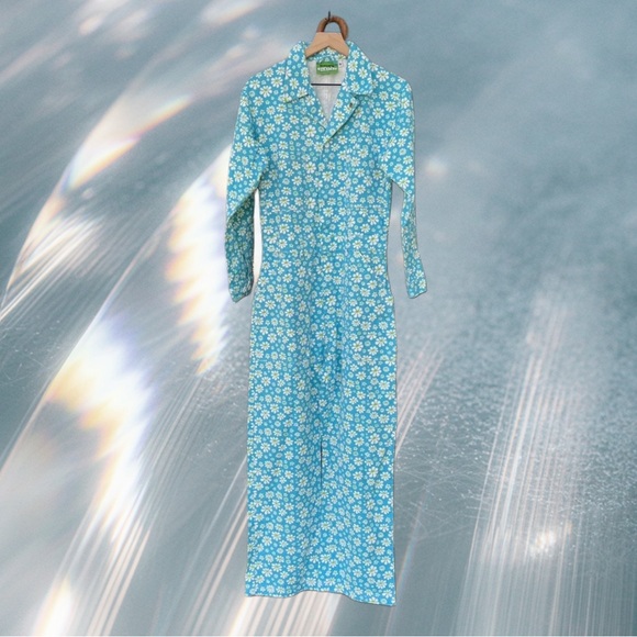 Big Bud Press Blue Lazy Daisy Everyday Jumpsuit Size M